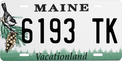 ME license plate 6193TK
