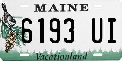 ME license plate 6193UI