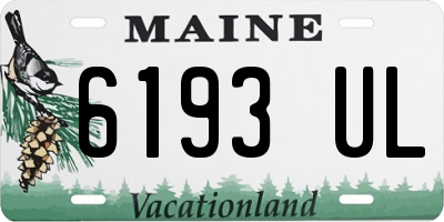 ME license plate 6193UL