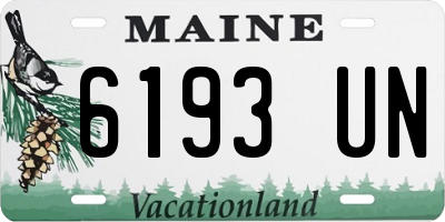 ME license plate 6193UN