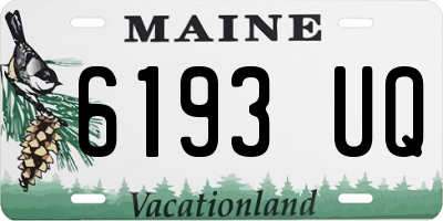 ME license plate 6193UQ