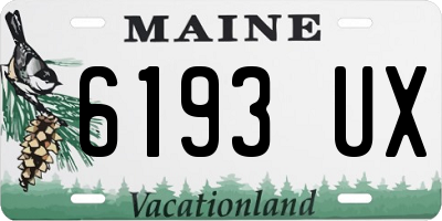 ME license plate 6193UX