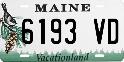 ME license plate 6193VD