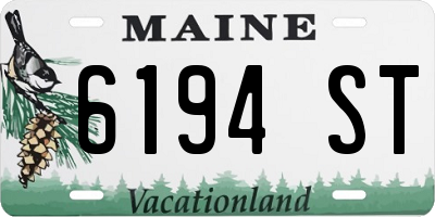 ME license plate 6194ST