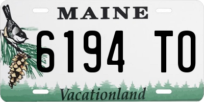 ME license plate 6194TO