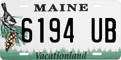 ME license plate 6194UB