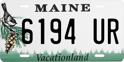 ME license plate 6194UR