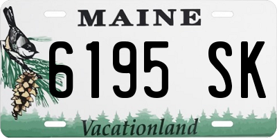 ME license plate 6195SK