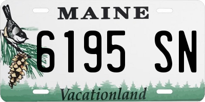 ME license plate 6195SN