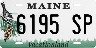 ME license plate 6195SP