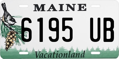 ME license plate 6195UB