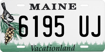 ME license plate 6195UJ