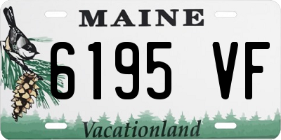 ME license plate 6195VF