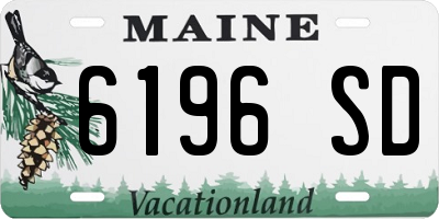 ME license plate 6196SD