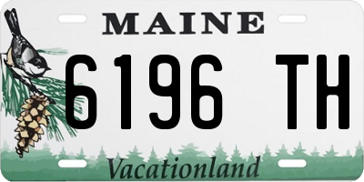 ME license plate 6196TH