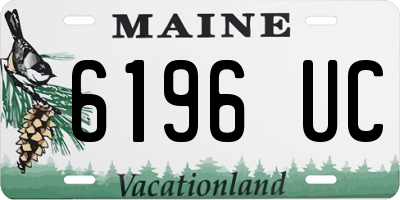 ME license plate 6196UC