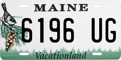 ME license plate 6196UG