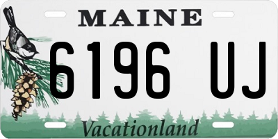 ME license plate 6196UJ