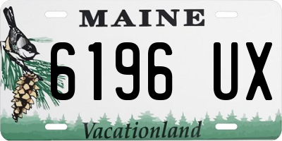 ME license plate 6196UX