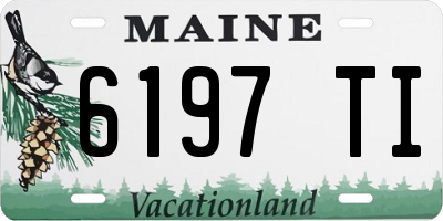 ME license plate 6197TI