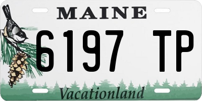 ME license plate 6197TP