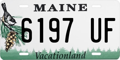 ME license plate 6197UF