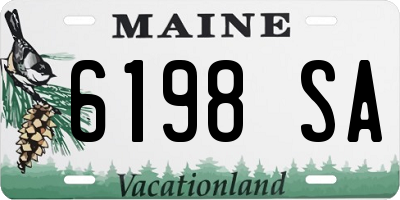 ME license plate 6198SA