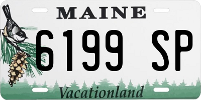 ME license plate 6199SP