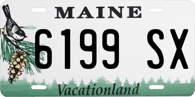 ME license plate 6199SX