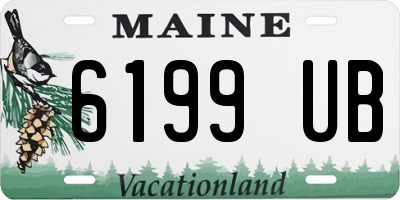 ME license plate 6199UB