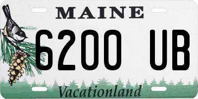 ME license plate 6200UB