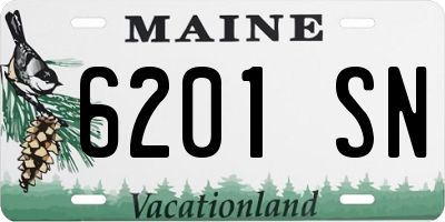 ME license plate 6201SN