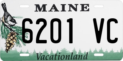 ME license plate 6201VC