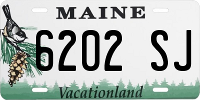 ME license plate 6202SJ