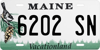 ME license plate 6202SN