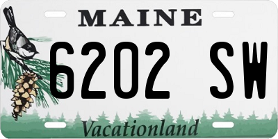 ME license plate 6202SW
