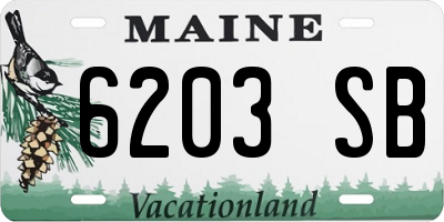 ME license plate 6203SB