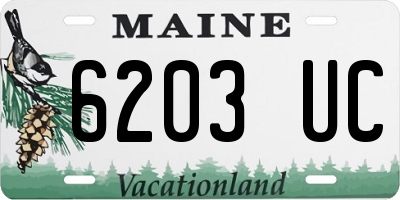 ME license plate 6203UC