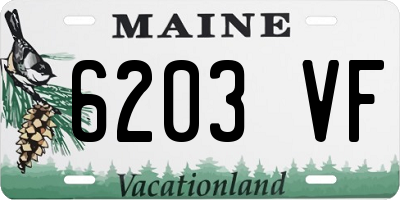 ME license plate 6203VF