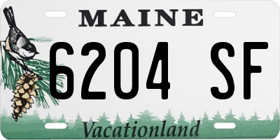 ME license plate 6204SF