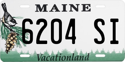 ME license plate 6204SI