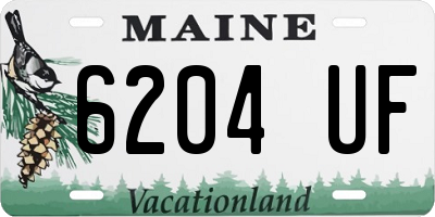 ME license plate 6204UF