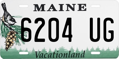 ME license plate 6204UG