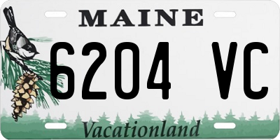 ME license plate 6204VC