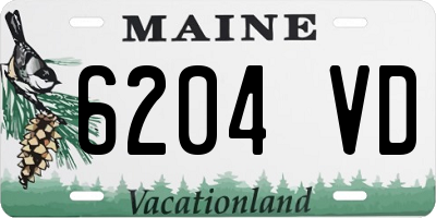 ME license plate 6204VD