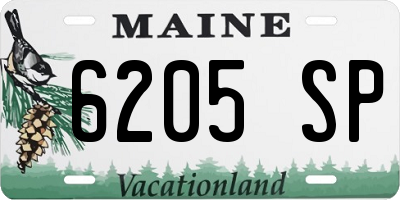 ME license plate 6205SP