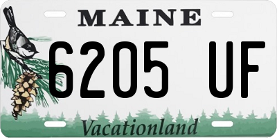 ME license plate 6205UF
