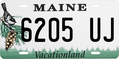 ME license plate 6205UJ