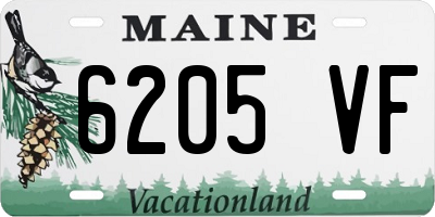 ME license plate 6205VF