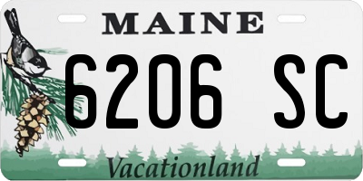 ME license plate 6206SC